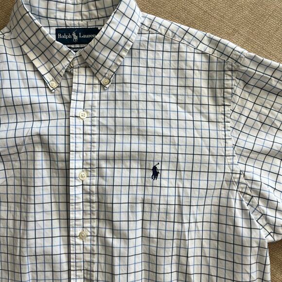 Ralph Lauren Men’s White Grid Classic Fit Dress Shirt: 16 1/2 | 32/33 - Picture 1 of 5